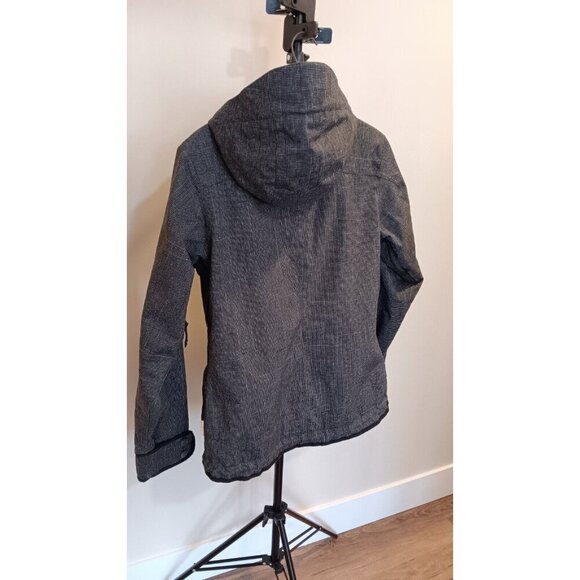 Burton Women’s M Dry Ride Jet Set Snowboard Jacket Hooded Gray Plaid Coat Photos - Picture 5 of 16